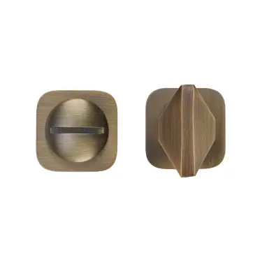 Click Here To Enlarge This Photo Of RT004-MINISQ-AB - Zoo Hardware Rosso Tecnica 'Mini' Squircle Turn and Release - Antique Brass