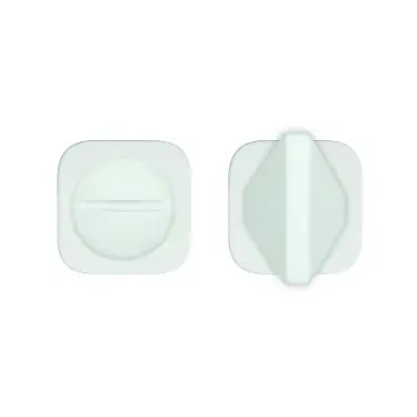 Click Here To Enlarge This Photo Of RT004-MINISQ-PCW - Zoo Hardware Rosso Tecnica 'Mini' Squircle Turn and Release - Powder Coat White