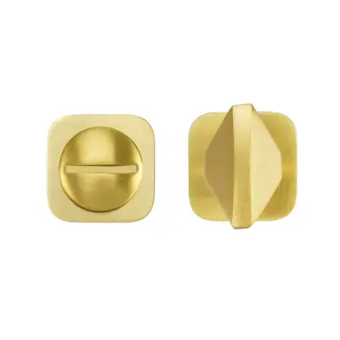 Click Here To Enlarge This Photo Of RT004-MINISQ-PVDSB - Zoo Hardware Rosso Tecnica 'Mini' Squircle Turn and Release - PVD Satin Brass