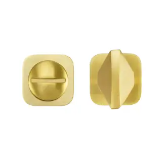 RT004-MINISQ-PVDSB - Zoo Hardware Rosso Tecnica 'Mini' Squircle Turn and Release - PVD Satin Brass