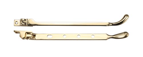 Click Here To Enlarge This Photo Of FB101 - Zoo Hardware Fulton & Bray Bulb End Casement Stay 10" Polished Brass