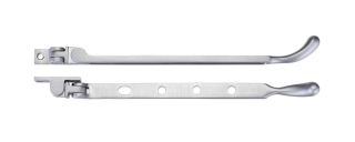 FB101SC - Zoo Hardware Fulton & Bray Bulb End Casement Stay 10" Satin Chrome