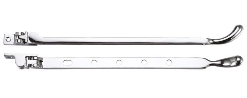 Click Here To Enlarge This Photo Of FB102CP - Zoo Hardware Fulton & Bray Bulb End Casement Stay 12" Polished Chrome