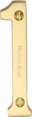 Click Here To Enlarge This Photo Of C1560 1-SB Heritage Brass Numeral 1 Face Fix 76mm (3") Satin Brass Finish