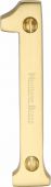 C1560 1-SB Heritage Brass Numeral 1 Face Fix 76mm (3") Satin Brass Finish