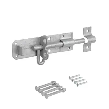 Click Here To Enlarge This Photo Of Eclipse J93122 Galvanised Brenton Padbolt (Medium Duty) 152mm with Fixings