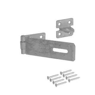 Eclipse J93342 Galvanised Hasp & Staple 114mm with Fixings