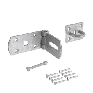 Eclipse J93412 Galvanised Hasp & Staple (Heavy Duty) 200mm with Fixings