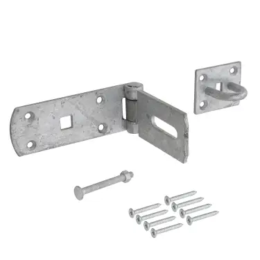 Click Here To Enlarge This Photo Of Eclipse J93413 Galvanised Hasp & Staple (Heavy Duty) 250mm with Fixings