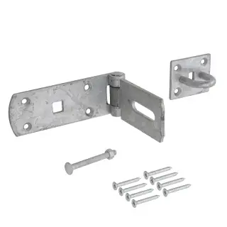 Eclipse J93413 Galvanised Hasp & Staple (Heavy Duty) 250mm with Fixings