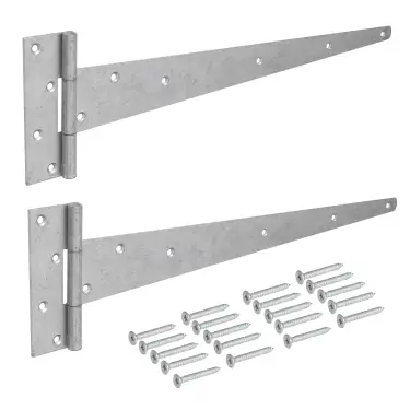 Click Here To Enlarge This Photo Of Eclipse J93777 Galvanised Strong Tee Hinge 600mm (2 Pack) with Fixings