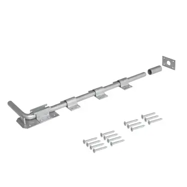 Click Here To Enlarge This Photo Of Eclipse 93483 Galvanised Drop Down Bolt 450mm with Fixings
