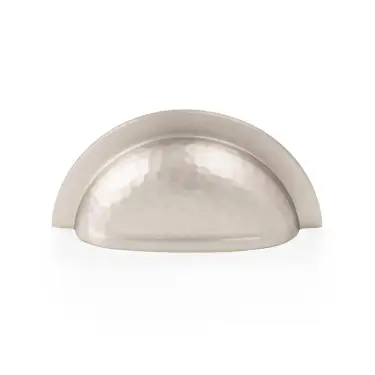 Click Here To Enlarge This Photo Of AW912SN - Alexander & Wilks Bardom Hammered Ridged Cup Pull - Satin Nickel