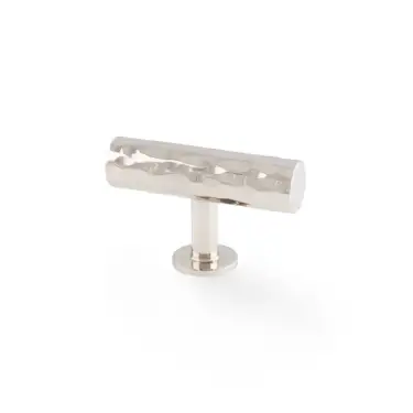 Click Here To Enlarge This Photo Of AW804-55-PN - Alexander & Wilks Leila Hammered T-Bar Knob - Polished Nickel