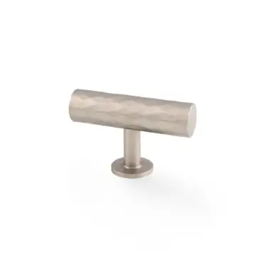 Click Here To Enlarge This Photo Of AW804-55-SN - Alexander & Wilks Leila Hammered T-Bar Knob - Satin Nickel