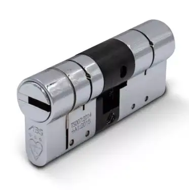 Click Here To Enlarge This Photo Of ABS Euro Profile Double Cylinder 80mm (40/40) British Standard Kitemarked TS007 3* - Chrome (ABSED4040C)