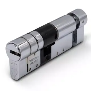 ABS Euro Profile Cylinder & Turn 80mm (40/40) British Standard Kitemarked TS007 3* - Chrome (ABSEKT4040C)