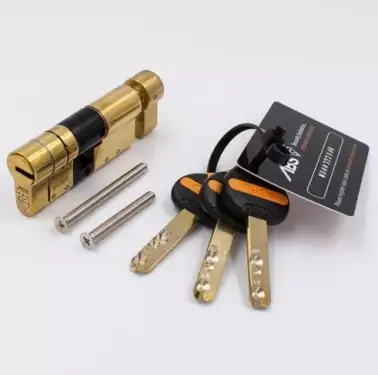 Click Here To Enlarge This Photo Of ABS Euro Profile Cylinder & Turn 100mm (50/50) British Standard Kitemarked TS007 3* - Brass (ABSEKT5050B)