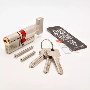 Click Here To Enlarge This Photo Of Ultion Plus with ALPS Technology Euro Profile Cylinder & Turn 100mm (50/50T) British Standard Kitemarked TS007 3* (ULT3EKT5050)