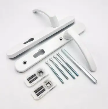Click Here To Enlarge This Photo Of TSSHAN122LLW - TSS Lever/Lever UPVC Multipoint Door Handles - 92mm PZ (Sprung) 122mm Screw Centres - White