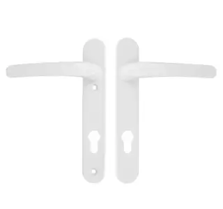 TSSHAN122LLW - TSS Lever/Lever UPVC Multipoint Door Handles - 92mm PZ (Sprung) 122mm Screw Centres - White