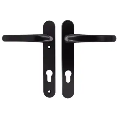 Click Here To Enlarge This Photo Of TSSHAN122LLBL - TSS Lever/Lever UPVC Multipoint Door Handles - 92mm PZ (Sprung) 122mm Screw Centres - Black