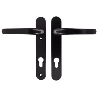 TSSHAN122LLBL - TSS Lever/Lever UPVC Multipoint Door Handles - 92mm PZ (Sprung) 122mm Screw Centres - Black