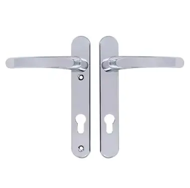 Click Here To Enlarge This Photo Of TSSHAN122LLC - TSS Lever/Lever UPVC Multipoint Door Handles - 92mm PZ (Sprung) 122mm Screw Centres - Polished Chrome