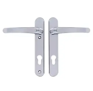 TSSHAN122LLC - TSS Lever/Lever UPVC Multipoint Door Handles - 92mm PZ (Sprung) 122mm Screw Centres - Polished Chrome