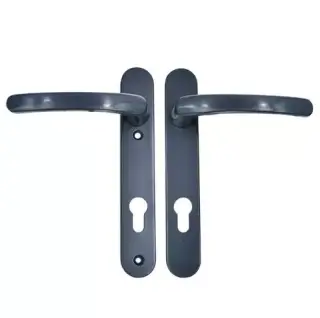 TSSHAN122LLGR - TSS Lever/Lever UPVC Multipoint Door Handles - 92mm PZ (Sprung) 122mm Screw Centres - Anthracite Grey