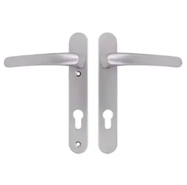 Click Here To Enlarge This Photo Of TSSHAN122LLS - TSS Lever/Lever UPVC Multipoint Door Handles - 92mm PZ (Sprung) 122mm Screw Centres - Silver
