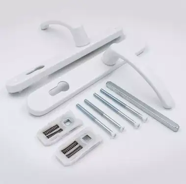Click Here To Enlarge This Photo Of TSSHAN210LLW - TSS Lever/Lever UPVC Multipoint Door Handles - 92mm PZ (Sprung) 210mm Screw Centres - White
