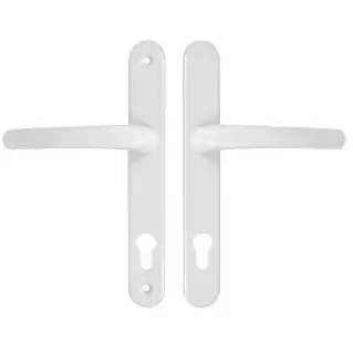 TSSHAN210LLW - TSS Lever/Lever UPVC Multipoint Door Handles - 92mm PZ (Sprung) 210mm Screw Centres - White