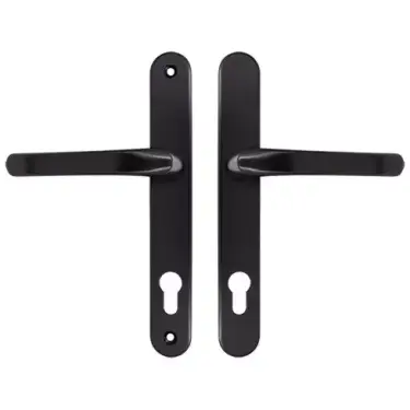 Click Here To Enlarge This Photo Of TSSHAN210LLBL - TSS Lever/Lever UPVC Multipoint Door Handles - 92mm PZ (Sprung) 210mm Screw Centres - Black
