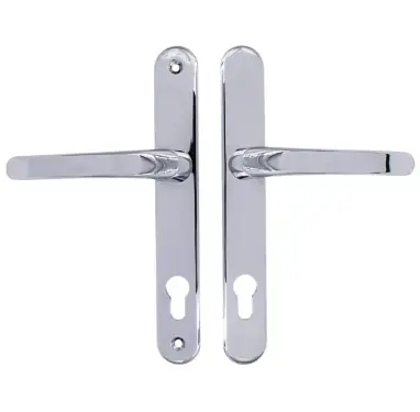 Click Here To Enlarge This Photo Of TSSHAN210LLC - TSS Lever/Lever UPVC Multipoint Door Handles - 92mm PZ (Sprung) 210mm Screw Centres - Polished Chrome