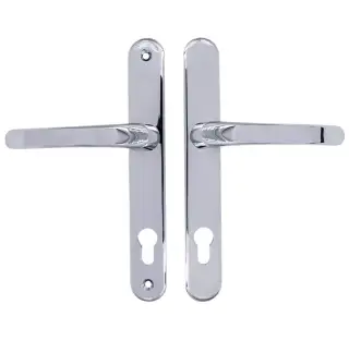 TSSHAN210LLC - TSS Lever/Lever UPVC Multipoint Door Handles - 92mm PZ (Sprung) 210mm Screw Centres - Polished Chrome
