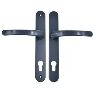 TSSHAN210LLGR - TSS Lever/Lever UPVC Multipoint Door Handles - 92mm PZ (Sprung) 210mm Screw Centres - Anthracite Grey