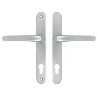 Click Here To Enlarge This Photo Of TSSHAN210LLS - TSS Lever/Lever UPVC Multipoint Door Handles - 92mm PZ (Sprung) 210mm Screw Centres - Silver