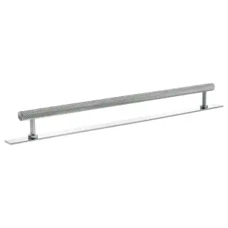 MHCSB17320PC - Millhouse Brass Paddington Spiral T-Bar Cabinet Pull Handle on Backplate 320mm - Polished Chrome