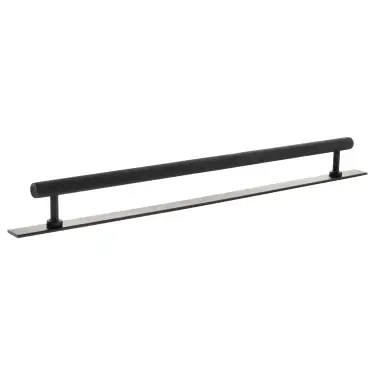 Click Here To Enlarge This Photo Of MHCSB17320MB - Millhouse Brass Paddington Spiral T-Bar Cabinet Pull Handle on Backplate 320mm - Matt Black