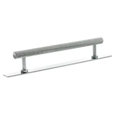Click Here To Enlarge This Photo Of MHCSB17160PC - Millhouse Brass Paddington Spiral T-Bar Cabinet Pull Handle on Backplate 160mm - Polished Chrome