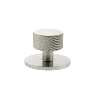 MHCSB1532SN - Millhouse Brass Paddington Spiral Round Cabinet Knob Handle on Backplate - Satin Nickel