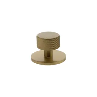 MHCSB1532SB - Millhouse Brass Paddington Spiral Round Cabinet Knob Handle on Backplate - Satin Brass