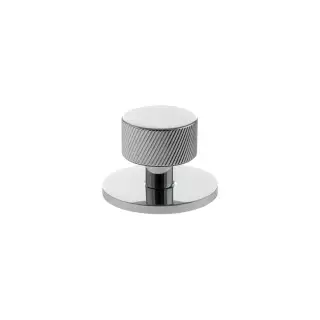MHCSB1532PC - Millhouse Brass Paddington Spiral Round Cabinet Knob Handle on Backplate - Polished Chrome