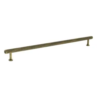 MHCS17320AB - Millhouse Brass Paddington Spiral T-Bar Cabinet Pull Handle 320mm - Antique Brass