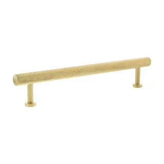 MHCS17160SB - Millhouse Brass Paddington Spiral T-Bar Cabinet Pull Handle 160mm - Satin Brass