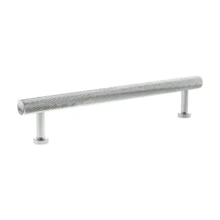 MHCS17160PC - Millhouse Brass Paddington Spiral T-Bar Cabinet Pull Handle 160mm - Polished Chrome