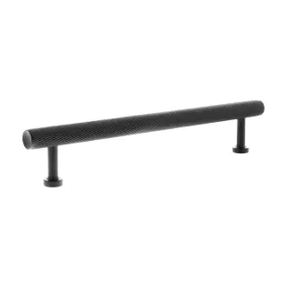 MHCS17160MB - Millhouse Brass Paddington Spiral T-Bar Cabinet Pull Handle 160mm - Matt Black
