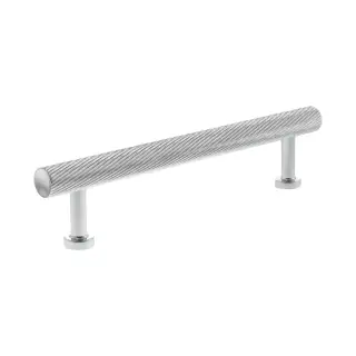 MHCS17128PC - Millhouse Brass Paddington Spiral T-Bar Cabinet Pull Handle 128mm - Polished Chrome