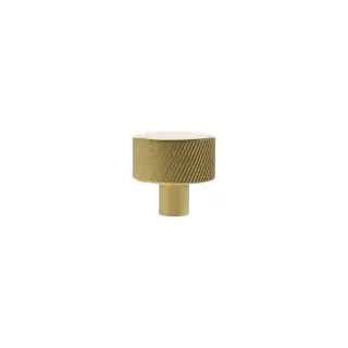 MHCS1532SB - Millhouse Brass Paddington Spiral Round Cabinet Knob Handle - Satin Brass